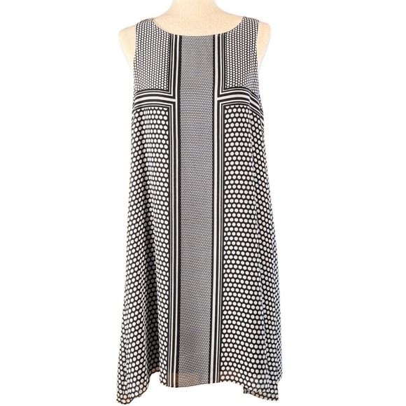 Max Studio Dresses & Skirts - Max Studio Womens Size M | Black White Polka Dot Mod Geometric Shift Dress